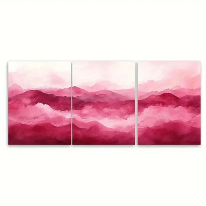3pcs Elegant Dusky Blush Pink Abstract TI  Wall Art Set Canvas1 Framed 40x60cm - High Quality Print 100% Australian Made Wall Canvas Ready to Hang