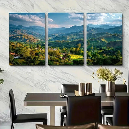 3pcs Colombia Travel Scenery Nature Perfect Wall Art Set Canvas Framed 50x70cm - High Quality Print 100% Australian Made Wall Canvas Ready to Hang - Bella Home Decor