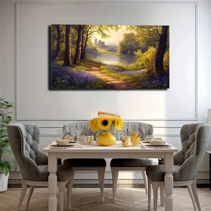 On The Opposite Side The Lake Wall Art Canvas Office Home Room Framed 120x60cm - Bella Home Decor