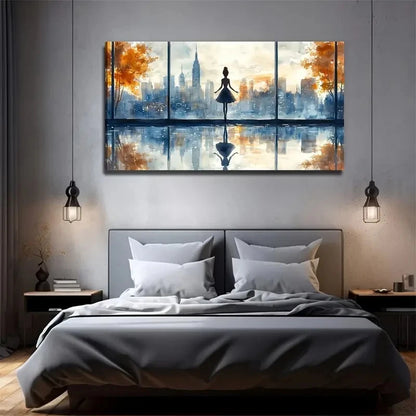 Modern Elegant Ballerina Wall Art Canvas Office Home Room Framed 120x60cm