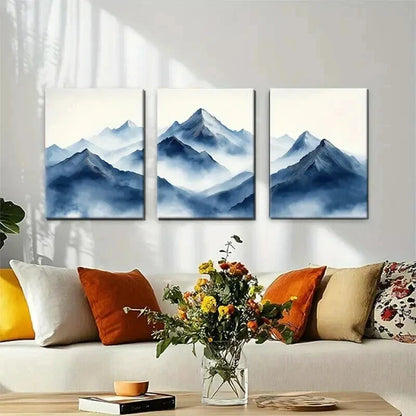 3pcs Mist Tranquil Landscape Majestic Perfect Wall Art Set Canvas Framed 60x90cm - High Quality Print 100% Australian Made Wall Canvas Ready to Hang