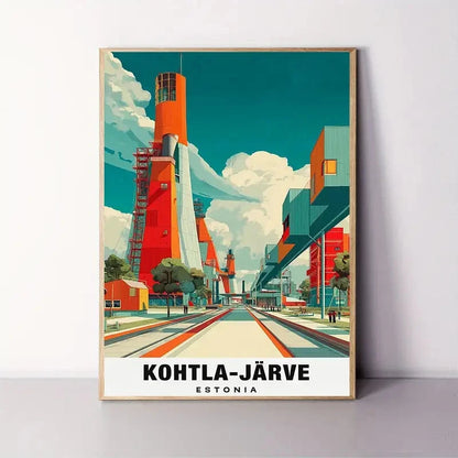 Kohtla-Järve Estonia Travel Poster Print Wall Art