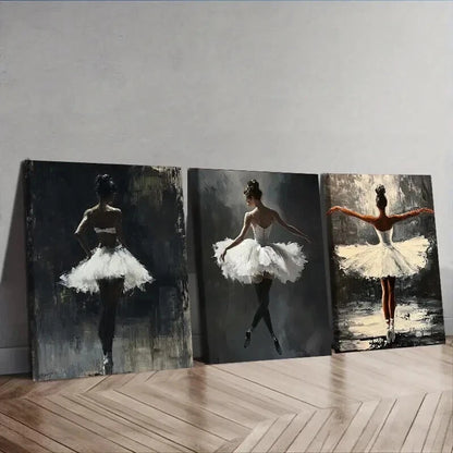 3pcs Modern Contemporary Ballerina Perfect Wall Art Set Canvas Framed 60x90cm - High Quality Print 100% Australian Made Wall Canvas Ready to Hang - Bella Home Decor