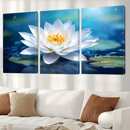 3pcs Abstract Classic Serene Beauty Aesthetic Canvas Unframed - High Quality Print 100% Australian Made Wall Canvas - Bella Home Decor
