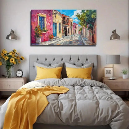 Modern Bohemian European Street Wall Art Canvas Office Home Room Framed 120x60cm