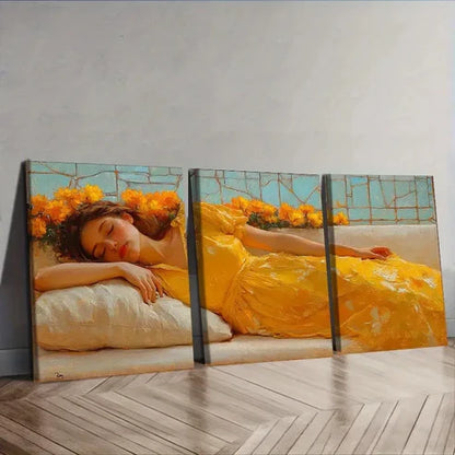 3pcs Luxurious Plastic Wall Art Set Canvas Unframed – High Quality Print 100% Australian Made Wall Canvas - Bella Home Decor