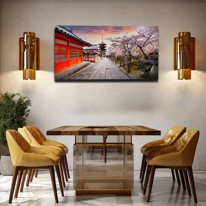 Japanese Cherry Blossoms Wall Art Canvas Office Home Room Framed 120x60cm