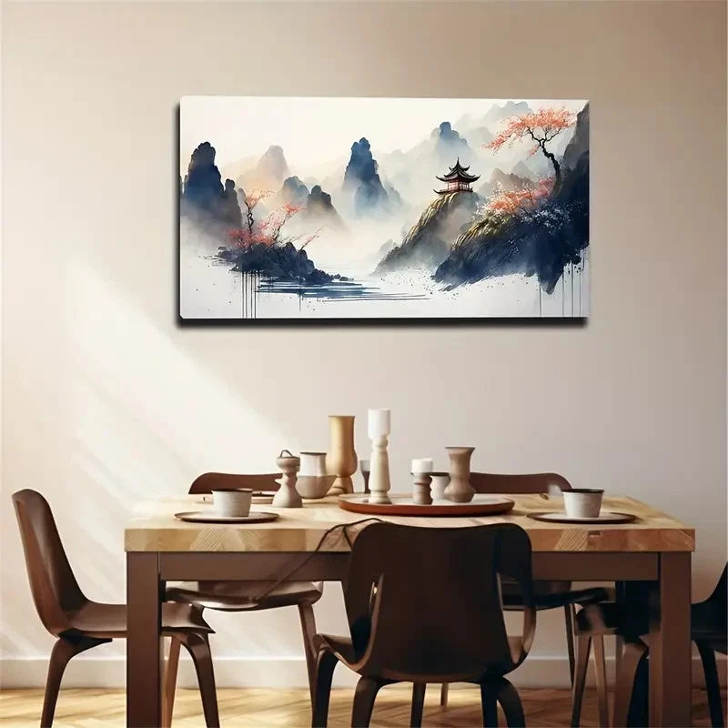 Fine Brush Lucky Goods Décor Wall Art Canvas Office Home Room Framed 120x60cm