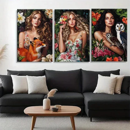 3pcs Enchanting Nature and Beauty Floral Perfect Wall Art Canvas Unframed - High Quality Print 100% Australian Made Wall Canvas