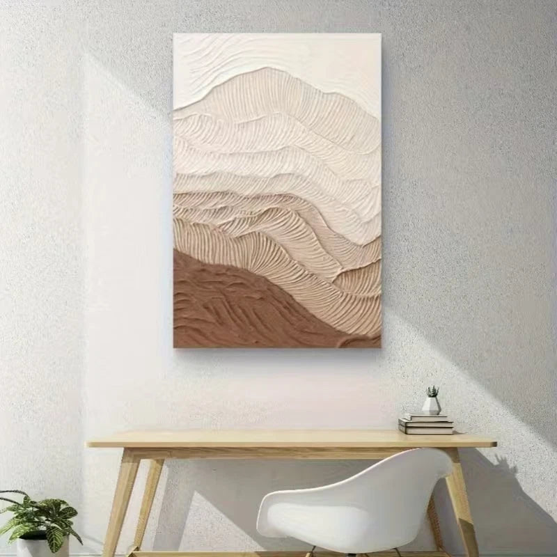 Abstract Oil Painting Metal Print Ready to Hang