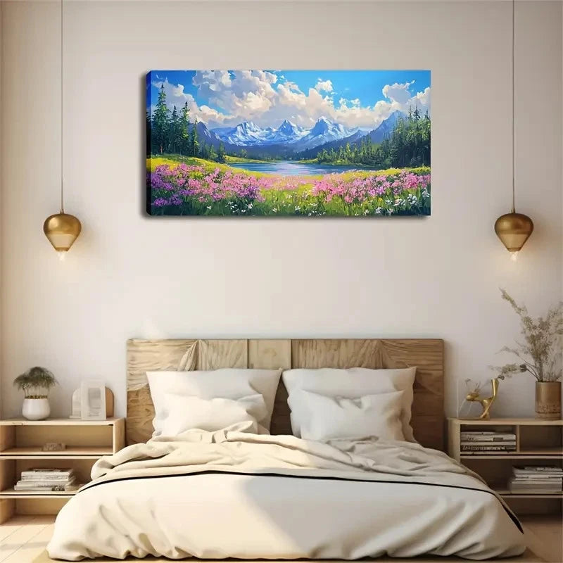 Landscape Theme Deco Minimalist Wall Art Canvas Office Home Room Framed 120x60cm