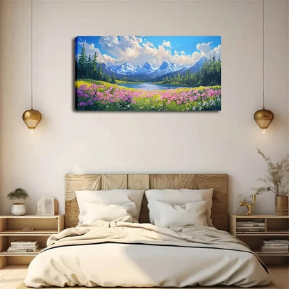 Landscape Theme Deco Minimalist Wall Art Canvas Office Home Room Framed 120x60cm