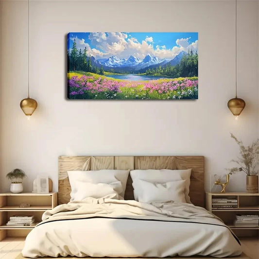 Landscape Theme Deco Minimalist Wall Art Canvas Office Home Room Framed 120x60cm