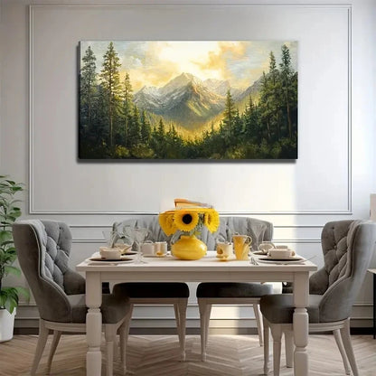 Majestic Mountain Landscape Wall Art Canvas Office Home Room Framed 120x60cm