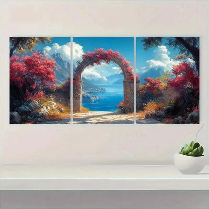 3pcs Nature-Inspired Landscape Painting ER   Wall Art Set Canvas Framed 40x60cm - High Quality Print 100% Australian Made Wall Canvas Ready to Hang