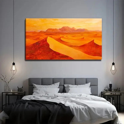 Modern Bohemian Desert Lands Wall Art Canvas Office Home Room Framed 120x60cm