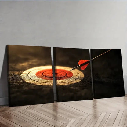 3pcs Darts with Arrows Striking Targets Wall Art Set Canvas Unframed - High Quality Print 100% Australian Made Wall Canvas - Bella Home Decor