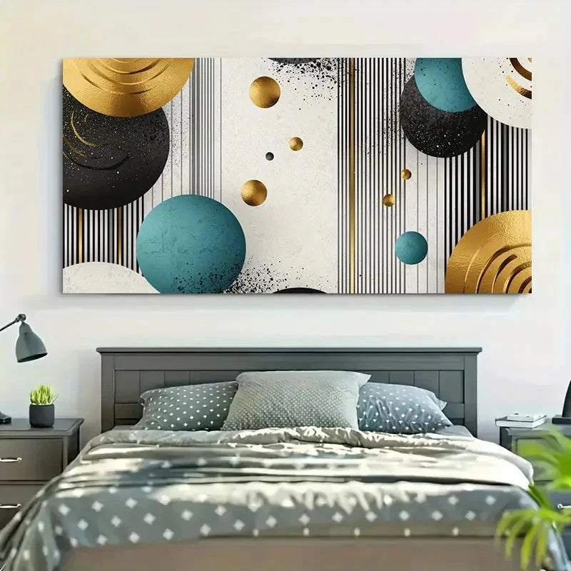 Modern Nordic Abstract Wall Art Canvas Office Home Room Framed 120x60cm