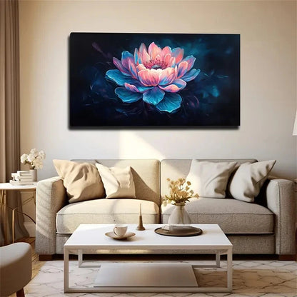 Dark Teal To Black Gradient Wall Art Canvas Office Home Room Framed 120x60cm