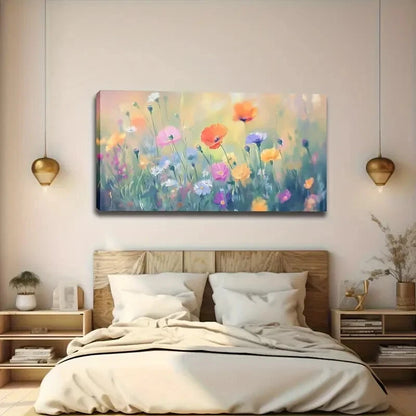 Macaron Color Palette Abstract Wall Art canvas office home room framed 120x60cm - Bella Home Decor