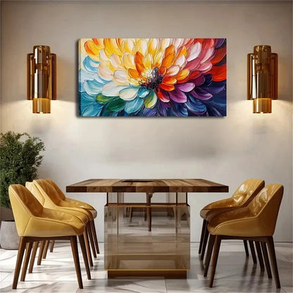 Vibrant Petal Design Aesthetic Wall Art Canvas Office Home Room Framed 120x60cm