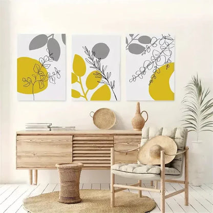 3pcs Modern Aesthetic Starry Sky Floral Night Canvas Unframed - High Quality Print 100% Australian Made Wall Canvas