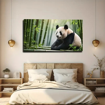 Bamboo Forest Scene Wall Art Canvas Office Home Room Framed 120x60cm