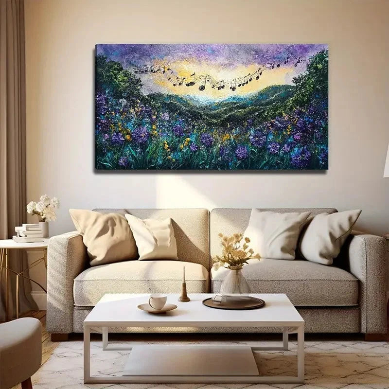 Music In The Flower Perfect Wall Art Canvas Office Home Room Framed 120x60cm