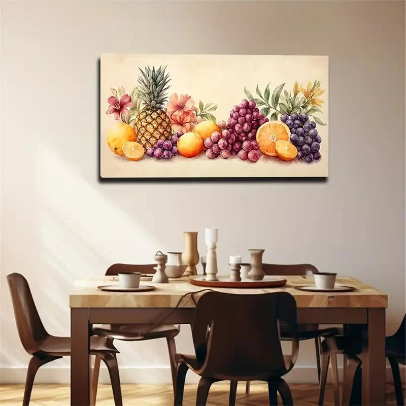 Various Fruits Abstract Wall Art Canvas Office Home Room Framed 120x60cm - Bella Home Decor