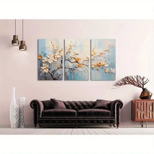 3pc Cherry blossom Japanese CBJ Wall Art Canvas Framed 40x60cm - High Quality Print 100% Australian Made Wall Canvas Ready to Hang