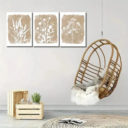 3pcs Rustic Floral , Botanical   Wall Art Set Canvas Unframed - High Quality Print 100% Australian Made Wall Canvas