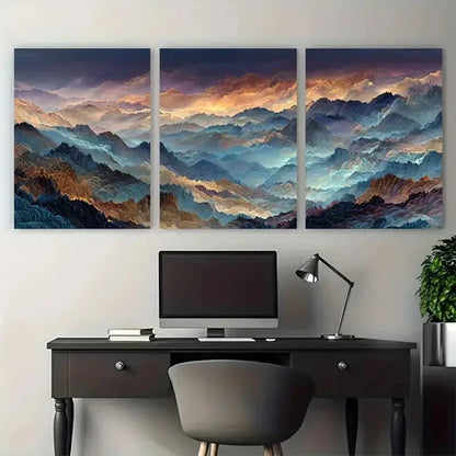3pcs Colors Of The Dusk Nature Wall Art Canvas Unframed - High Quality Print 100% Australian Made Wall Canvas - Bella Home Decor