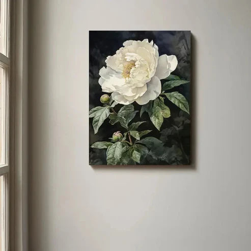 Beautiful Watercolor Flowers Antique Painting 60x90cm Metal Print Ready to Hang