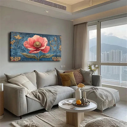 Bright Pink Flowers Exqcuisite Wall Art Canvas Office Home Room Framed 120x60cm - Bella Home Decor