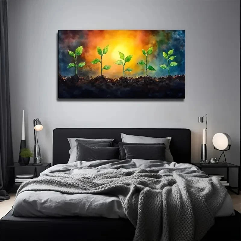 Sunset Hope Nature Wall Art Canvas Office Home Room Framed 120x60cm