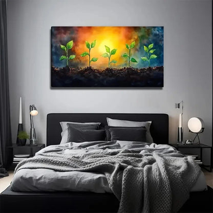 Sunset Hope Nature Wall Art Canvas Office Home Room Framed 120x60cm
