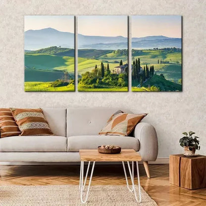 3pcs Vibrant Italian Countryside Scenery Wall Art Canvas Unframed - High Quality Print 100% Australian Made Wall Canvas