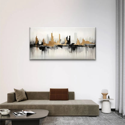 Urban Landscape Abstract Wall Art Canvas Office Home Room Framed 120x60cm