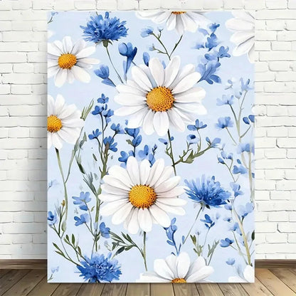Beautiful Spring Daisy Delight Modern Painting 40x60cm Metal Print Ready to Hang - Bella Home Decor
