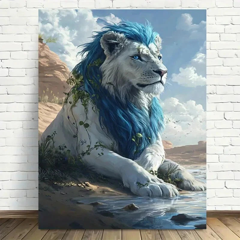 Beautiful Vibrant Desert Landscape with Serene White 40x60cm Metal Print Ready to Hang - Bella Home Decor