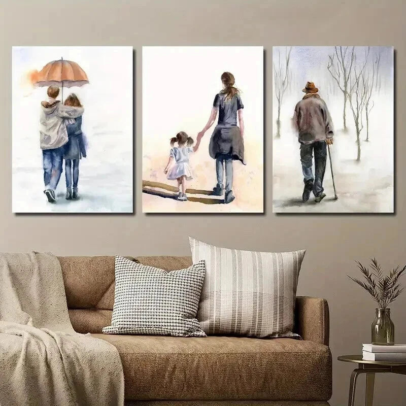 3pcs Couple Love Mother Daughter Perfect Wall Art Set Canvas Framed 60x90cm - High Quality Print 100% Australian Made Wall Canvas Ready to Hang - Bella Home Decor