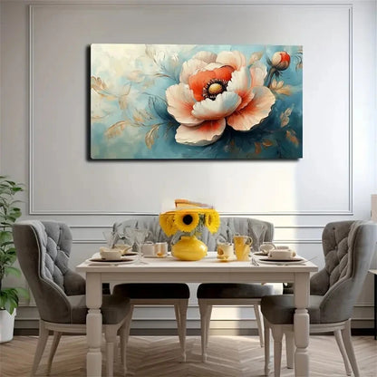 A Blooming Flower Centerpiece Wall Art Canvas Office Home Room Framed 120x60cm