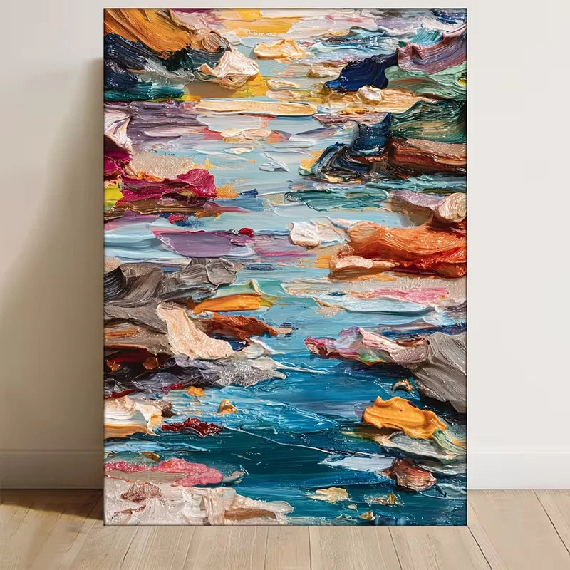 Abstract Ocean Beach 60x90cm Metal Print Ready to Hang