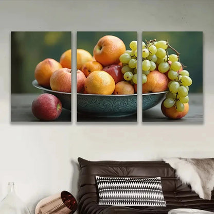 3pcs Fruit Still Life Wall Art Set Canvas Framed 60x90cm - High Quality Print 100% Australian Made Wall Canvas Ready to Hang - Bella Home Decor