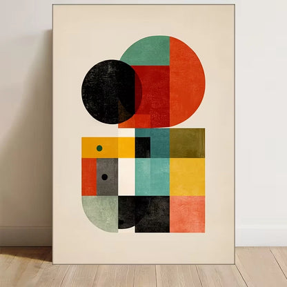 Bauhaus Geometric Exhibition Metal Print Ready to Hang
