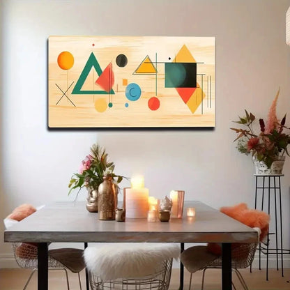 Abstract Geometric Modern Décor Wall Art Canvas Office Home Room Framed 120x60cm