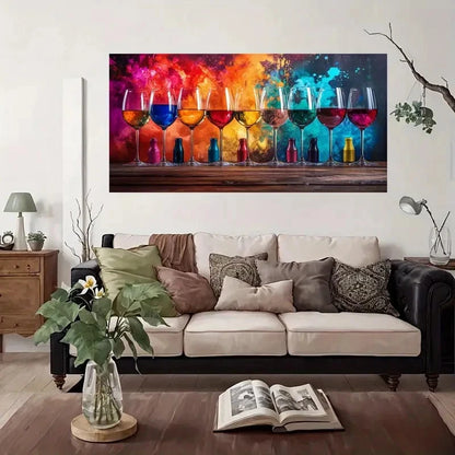 Modern Vintage Design Wall Art Canvas Office Home Room Framed 120x60cm