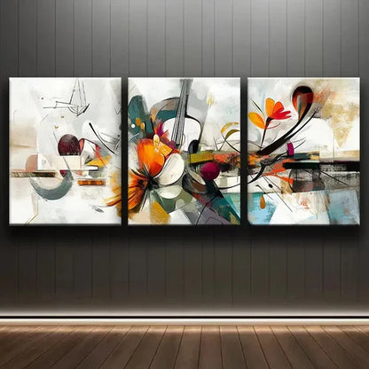 3pcs Vibrant Colorful Design With Geometric Wall Art Canvas Unframed – High Quality Print 100% Australian Made Wall Canvas