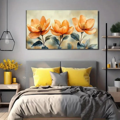 Beautiful Camellias Suitable Wall Art Canvas Office Home Room Framed 120x60cm
