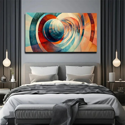 Modern Abstract Horizontal Wall Art Canvas Office Home Room Framed 120x60cm